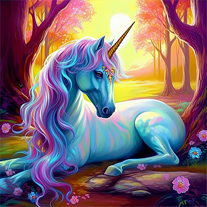 Unicorn Diy Paint By Numbers Kits UK For Adult Kids MJ1642