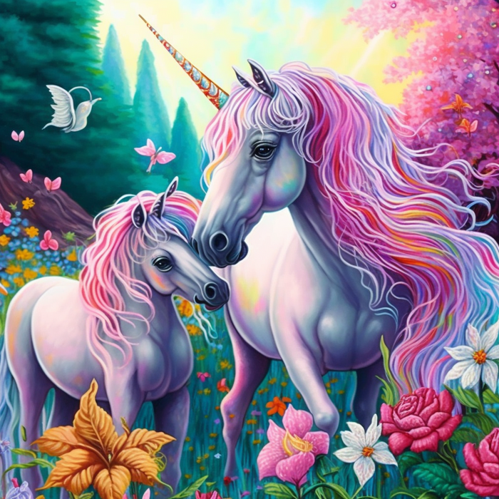 Unicorn Diy Paint By Numbers Kits UK For Adult Kids MJ1652