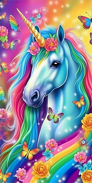 Unicorn Diy Paint By Numbers Kits UK For Adult Kids MJ1655