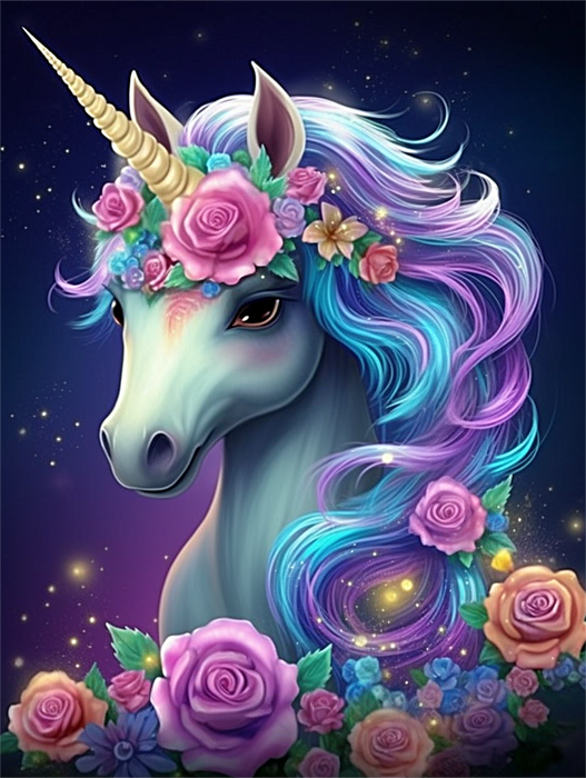 Unicorn Paint By Numbers Kits UK MJ1687