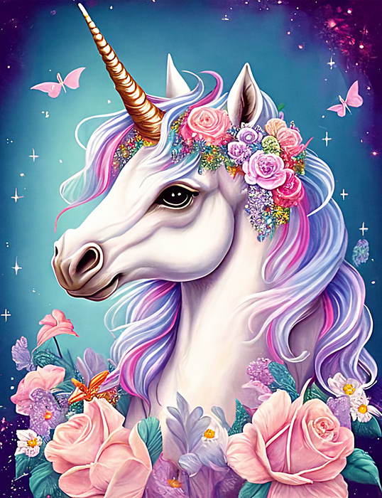 Unicorn Paint By Numbers Kits UK MJ1689