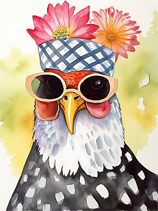 Chicken Diy Paint By Numbers Kits UK For Adult Kids MJ1714