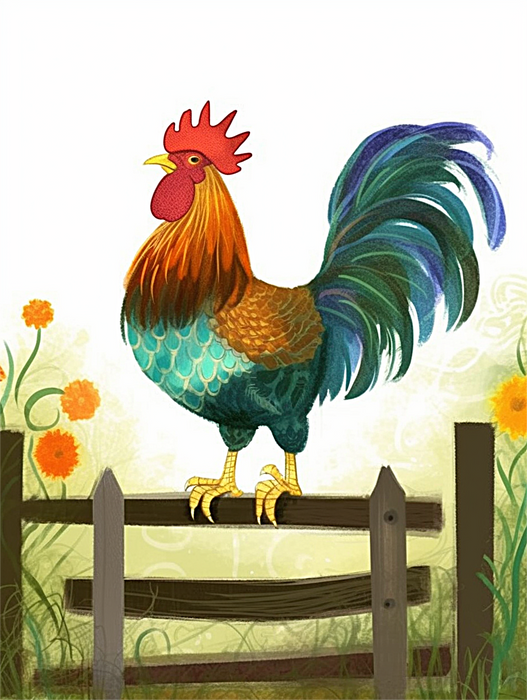 Chicken Diy Paint By Numbers Kits UK For Adult Kids MJ1723