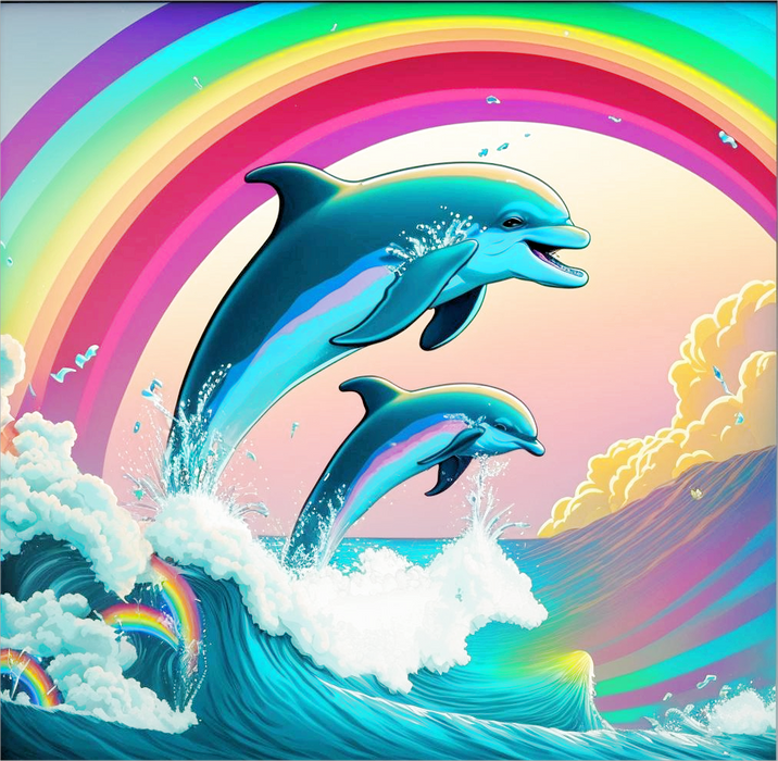 Dolphin Paint By Numbers Kits UK MJ1736