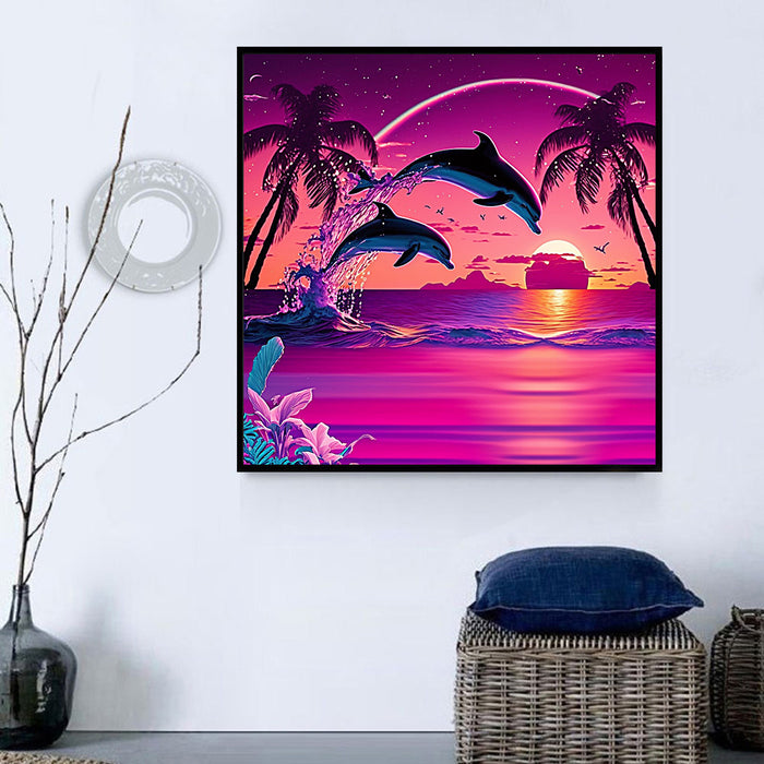 Dolphin Paint By Numbers Kits UK MJ1737