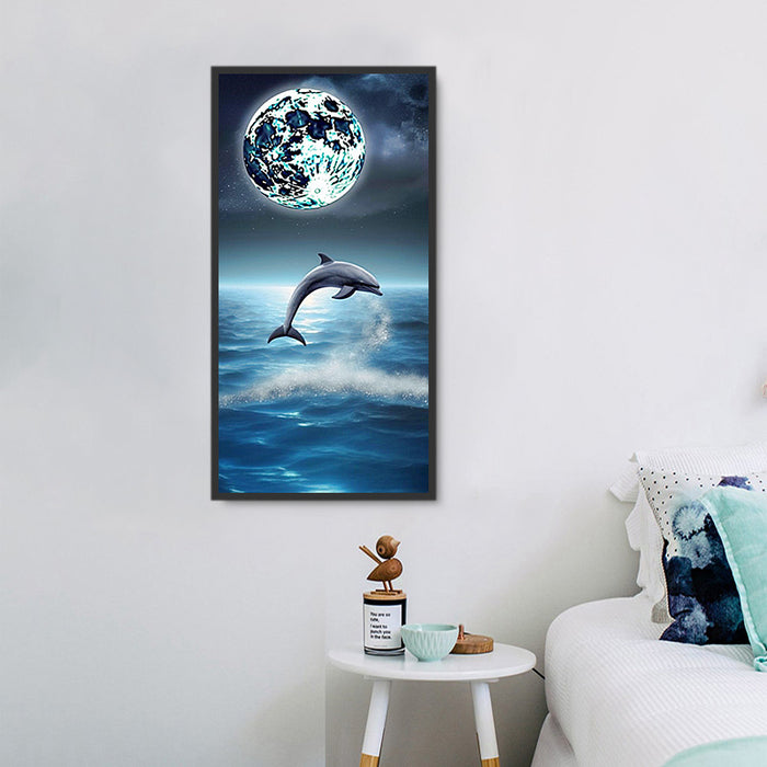 Dolphin Diy Paint By Numbers Kits UK For Adult Kids MJ1738