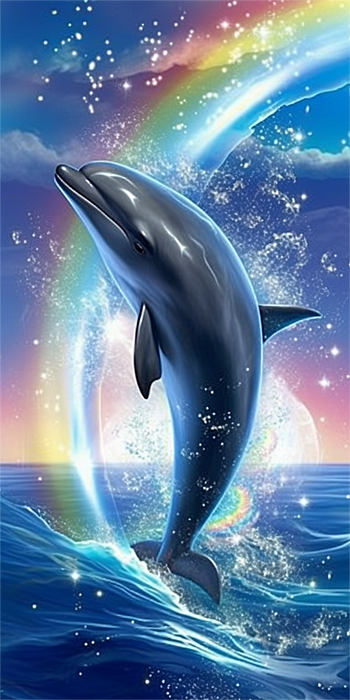 Dolphin Diy Paint By Numbers Kits UK For Adult Kids MJ1739