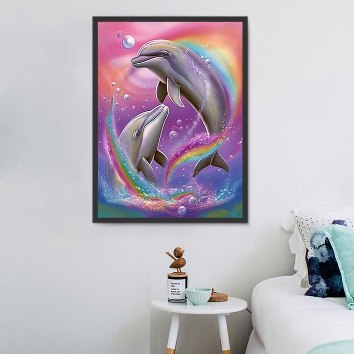 Dolphin Diy Paint By Numbers Kits UK For Adult Kids MJ1757