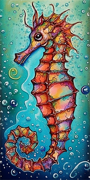 Hippocampi Diy Paint By Numbers Kits UK For Adult Kids MJ1843