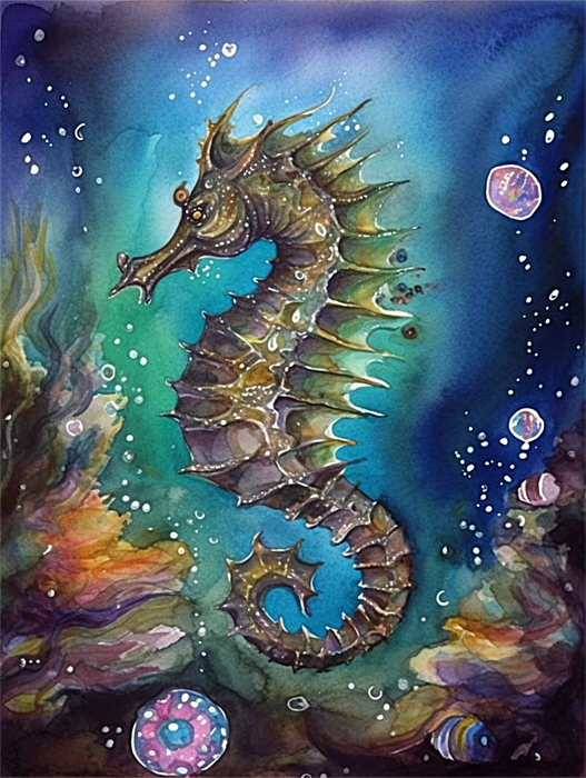 Hippocampi Paint By Numbers Kits UK MJ1849