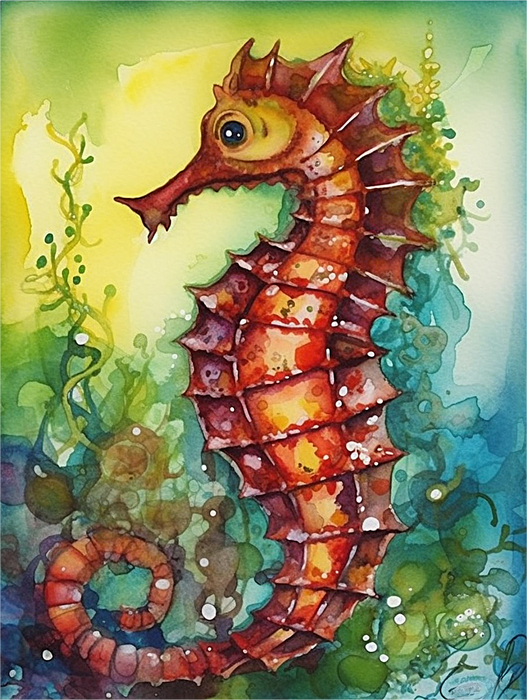 Hippocampi Paint By Numbers Kits UK MJ1850