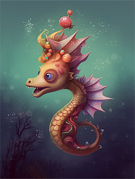 Hippocampi Paint By Numbers Kits UK MJ1853