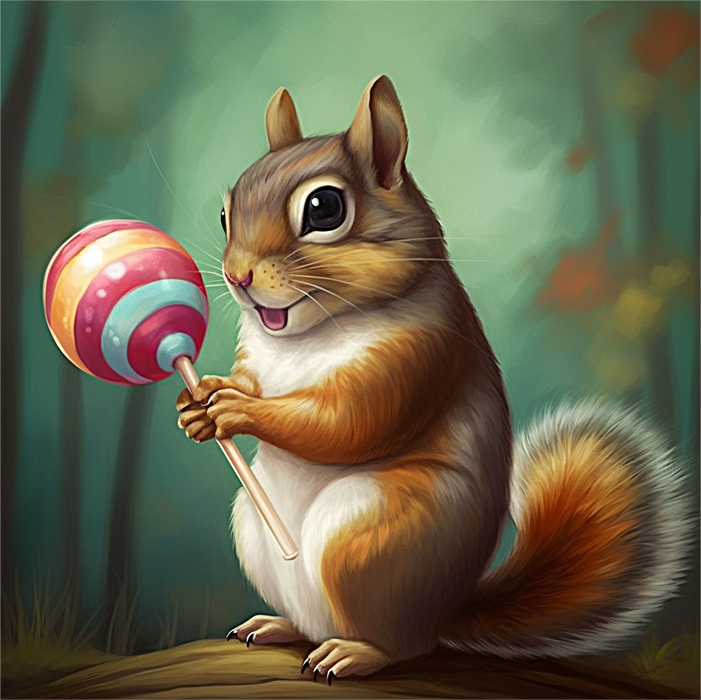 Squirrel Diy Paint By Numbers Kits UK For Adult Kids MJ1857