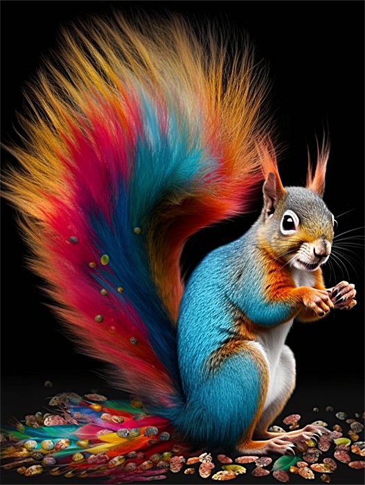 Squirrel Diy Paint By Numbers Kits UK For Adult Kids MJ1863