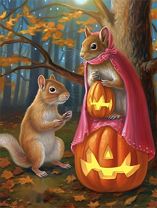 Squirrel Diy Paint By Numbers Kits UK For Adult Kids MJ1865