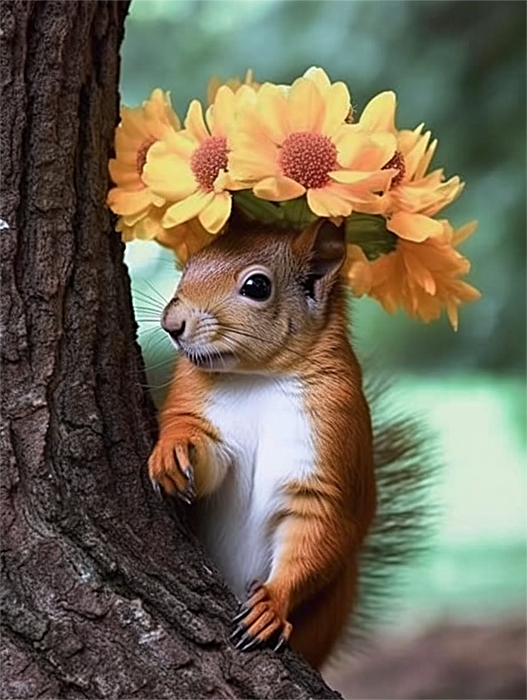 Squirrel Diy Paint By Numbers Kits UK For Adult Kids MJ1874