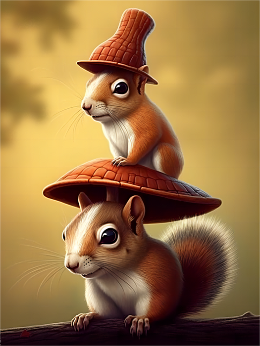 Squirrel Diy Paint By Numbers Kits UK For Adult Kids MJ1876