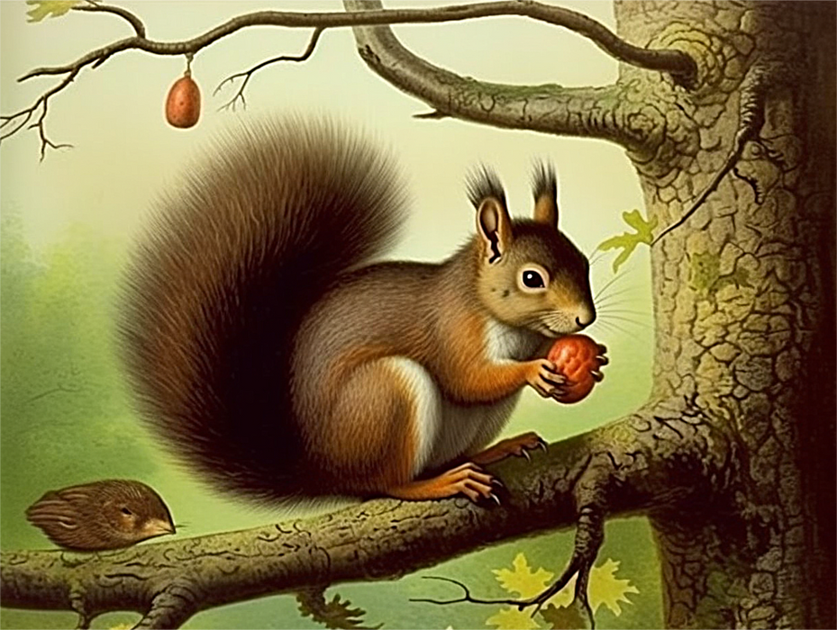 Squirrel Diy Paint By Numbers Kits UK For Adult Kids MJ1879