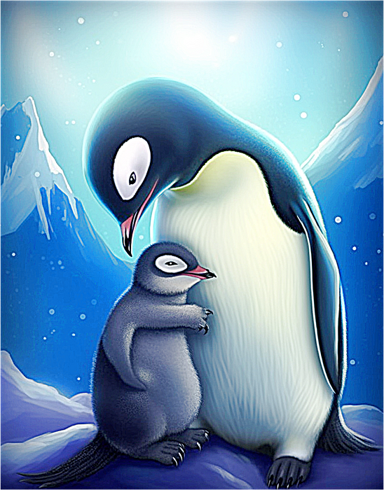 Penguin Paint By Numbers Kits UK MJ1892