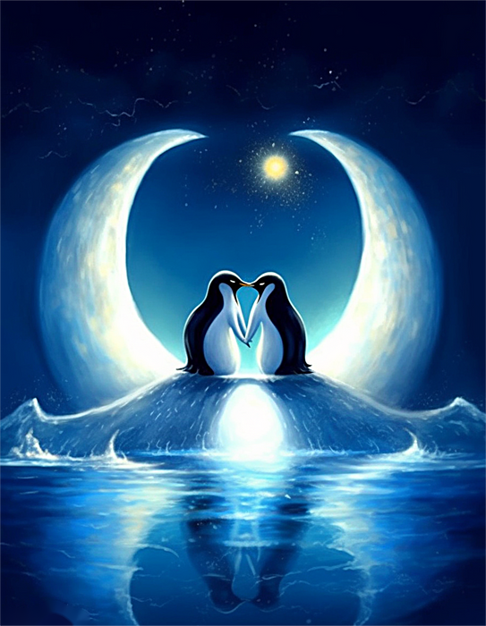 Penguin Paint By Numbers Kits UK MJ1896