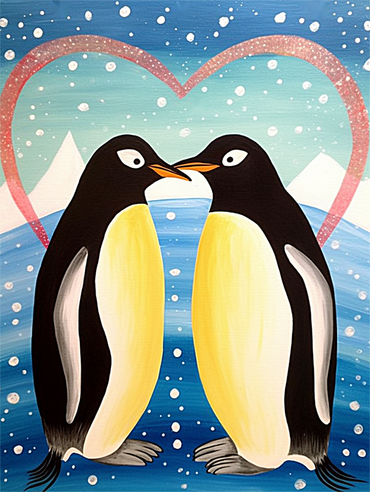 Penguin Paint By Numbers Kits UK MJ1897