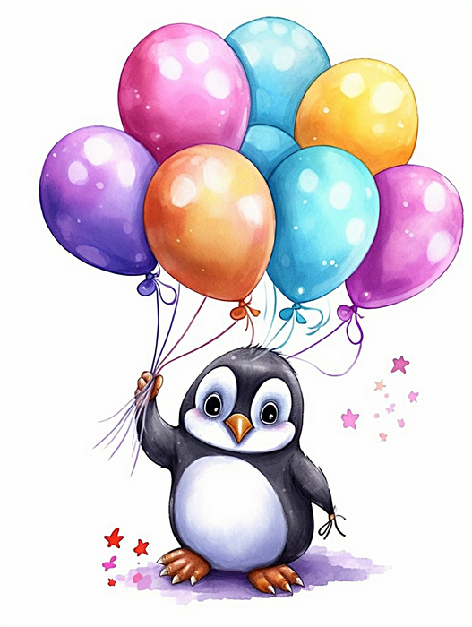 Penguin Paint By Numbers Kits UK MJ1899