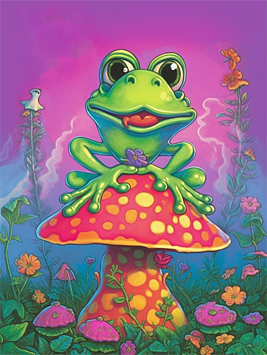 Frog Diy Paint By Numbers Kits UK For Adult Kids MJ1932