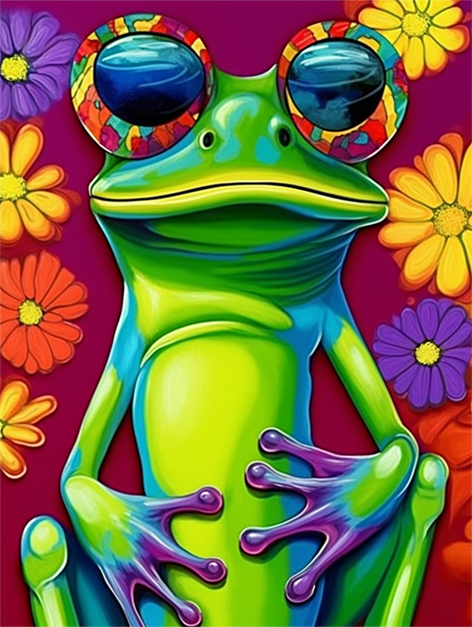 Frog Diy Paint By Numbers Kits UK For Adult Kids MJ1934