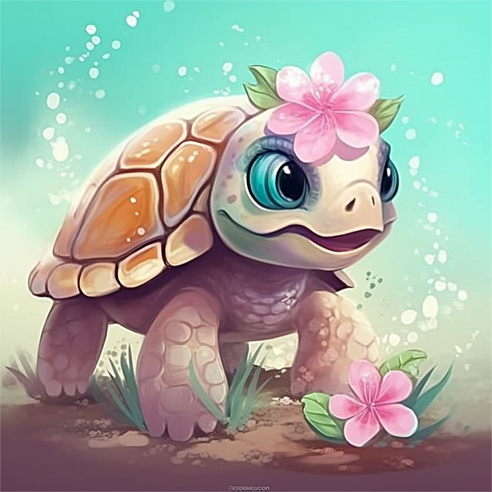 Turtle Paint By Numbers Kits UK MJ1974