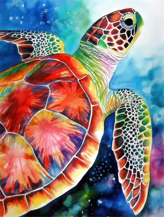 Turtle Paint By Numbers Kits UK MJ1990