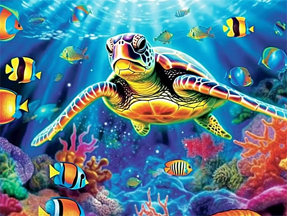 Turtle Paint By Numbers Kits UK MJ1995