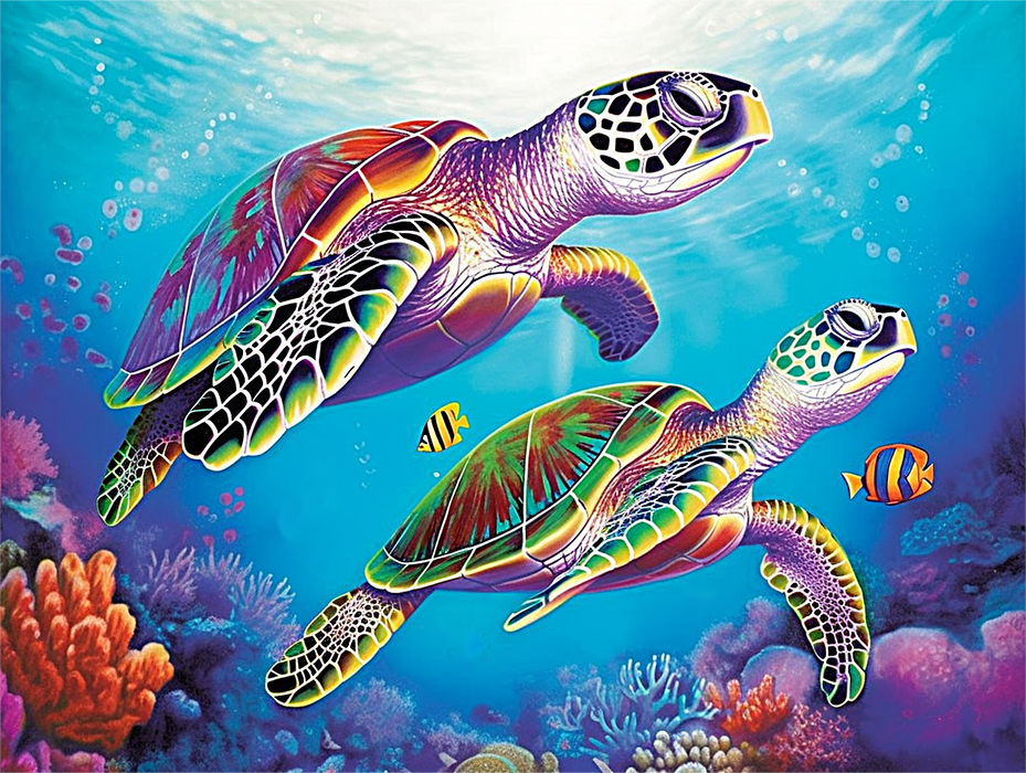 Turtle Paint By Numbers Kits UK MJ1997