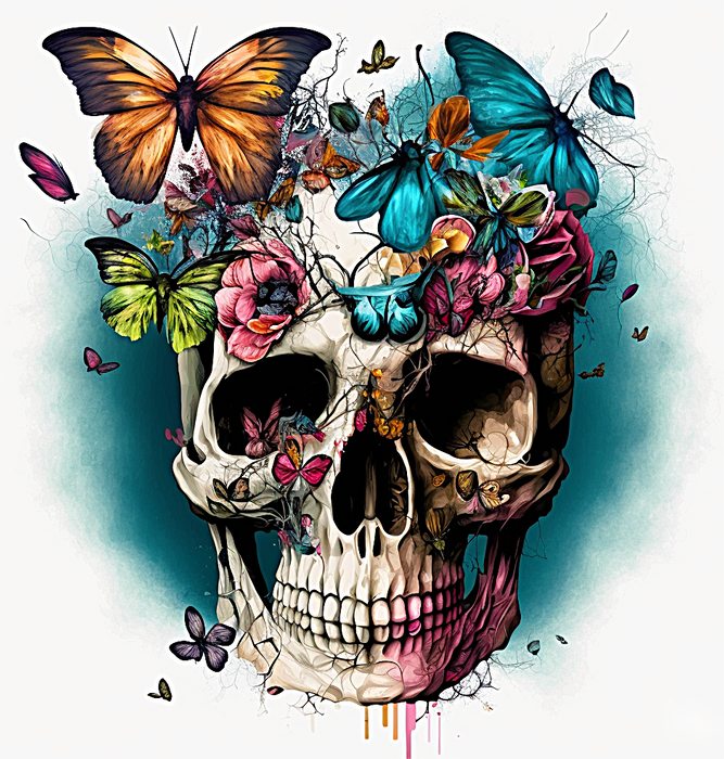 Skull Diy Paint By Numbers Kits UK For Adult Kids MJ2037