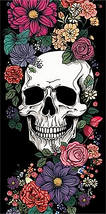 Skull Diy Paint By Numbers Kits UK For Adult Kids MJ2046