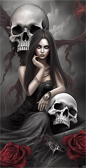 Skull Diy Paint By Numbers Kits UK For Adult Kids MJ2048