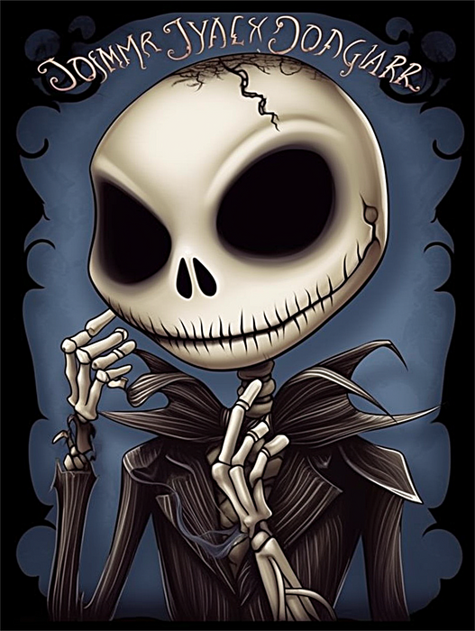 Skull Paint By Numbers Kits UK MJ2056