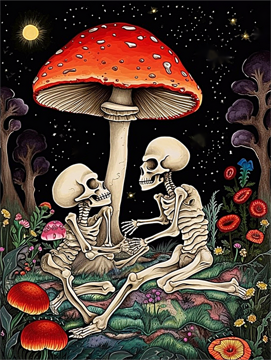 Skull Paint By Numbers Kits UK MJ2058