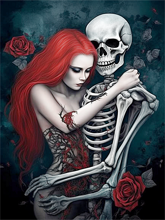 Skull Paint By Numbers Kits UK MJ2059