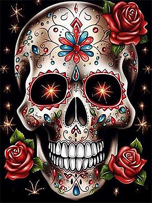 Skull Paint By Numbers Kits UK MJ2069