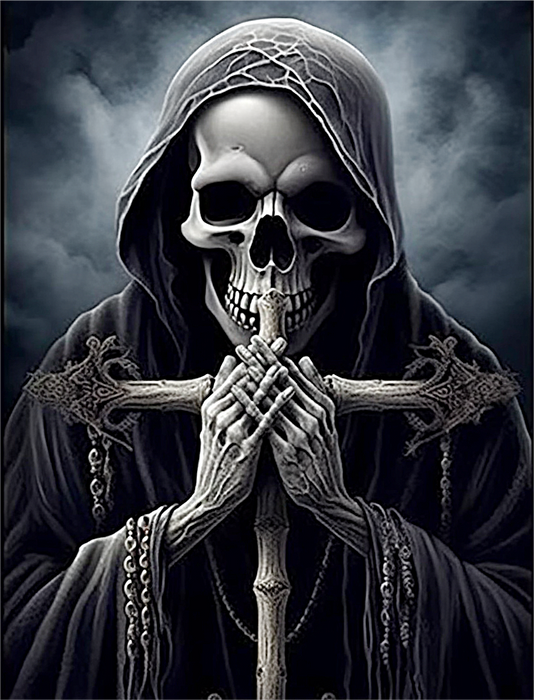 Skull Paint By Numbers Kits UK MJ2075