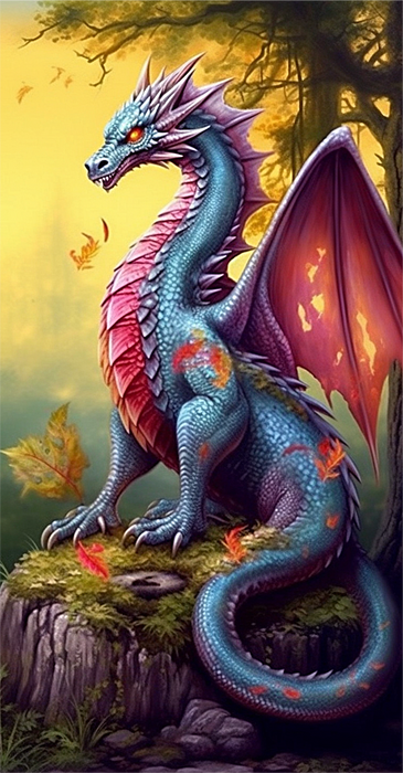 Dragon Diy Paint By Numbers Kits UK For Adult Kids MJ2101