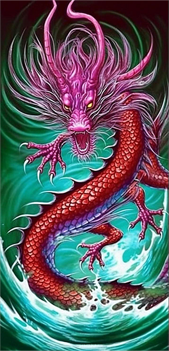 Dragon Diy Paint By Numbers Kits UK For Adult Kids MJ2104