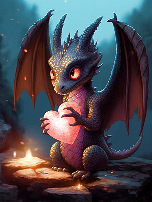 Dragon Paint By Numbers Kits UK MJ2121