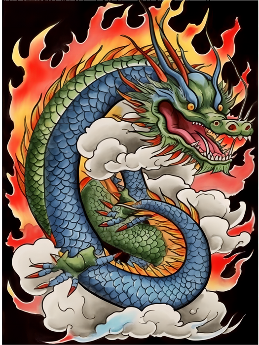 Dragon Paint By Numbers Kits UK MJ2127