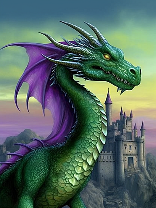 Dragon Paint By Numbers Kits UK MJ2128