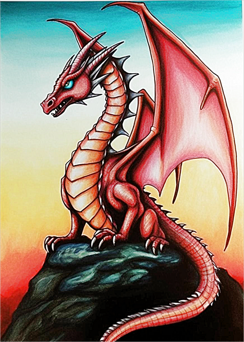 Dragon Paint By Numbers Kits UK MJ2137