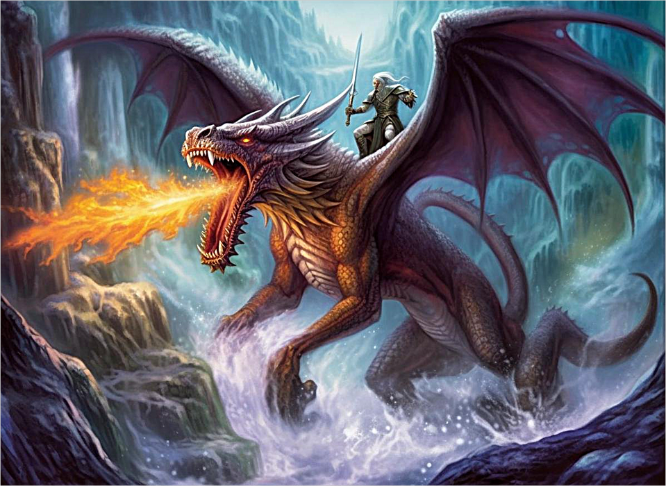 Dragon Paint By Numbers Kits UK MJ2155