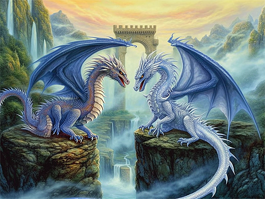 Dragon Paint By Numbers Kits UK MJ2158