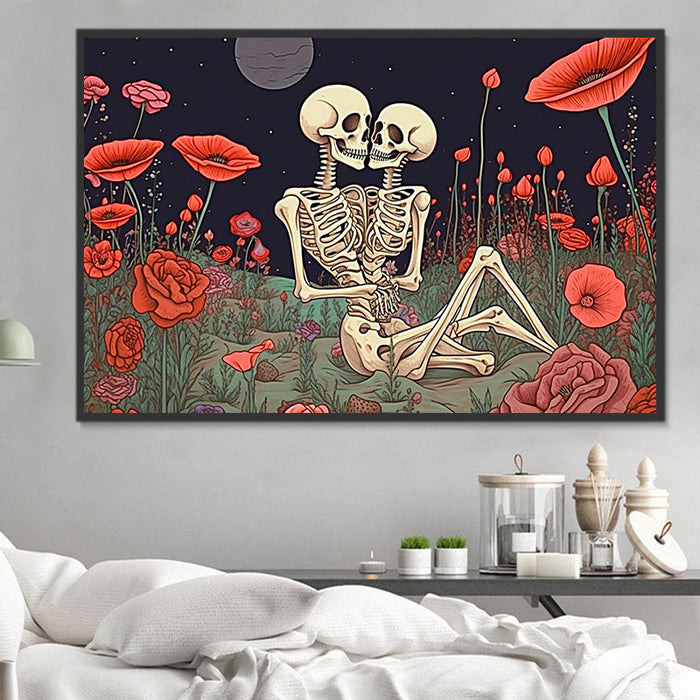 Skull Paint By Numbers Kits UK MJ2160