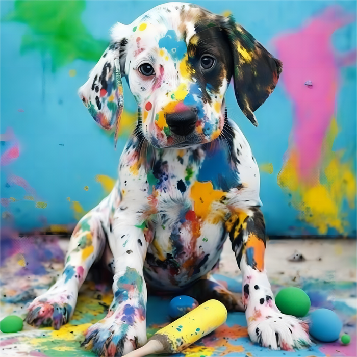 Dog Paint By Numbers Kits UK MJ9003